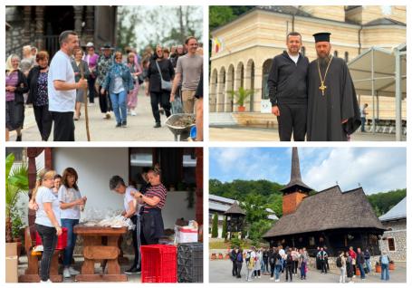 Primarul Oradiei, Florin Birta, a mers să facă voluntariat la Mănăstirea Izbuc. A dus cu el 50 de angajați și colaboratori ai Primăriei (FOTO)