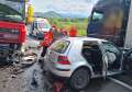 Trafic blocat pe DN 1, între Oradea și Cluj, după un accident cu două TIR-uri și un autoturism