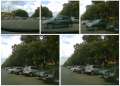 A uitat să tragă frâna de mână pe un bulevard din Oradea. Maşina a traversat patru benzi şi s-a oprit în... parcare (VIDEO)
