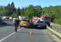Accident pe DN 1, în Bihor. Şeful Poliţiei Ştei a intrat cu BMW-ul pe contrasens şi a izbit două maşini (FOTO)