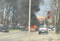 Mașină în flăcări pe Calea Armatei Române din Oradea 