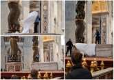 Un român a vandalizat un altar și candelabre vechi de 200 de ani în Bazilica Sfântul Petru din Vatican (VIDEO)