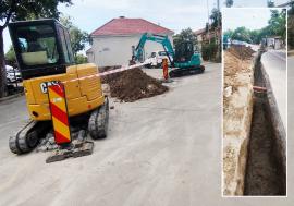 Pregătiri pentru drumul care va trece prin curtea spitalului de lângă complexul Crișul, în Oradea: se mută rețelele electrice (FOTO)