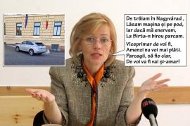 Candidat cu atitudine: UDMR-ista Biró Rozália, amendată pentru cum și-a parcat Lexus-ul în fața Primăriei