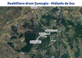 CJ Bihor: începe reabilitarea tronsonului de drum județean de la ieșirea din Hidișelu de Sus până în Șumugiu