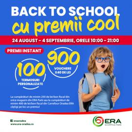 Back to school cu premii cool! 1.000 de premii instant pentru cei care fac cumpărături la ERA Park Oradea