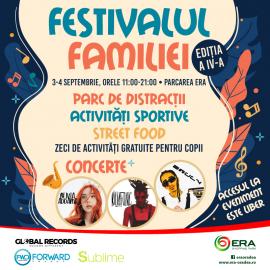 Festivalul Familiei revine la ERA Park Oradea cu super concerte şi o sumedenie de activităţi