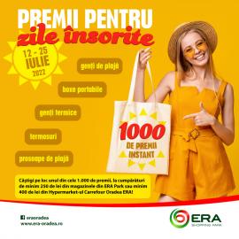 Premii pentru zile însorite, la ERA Park Oradea: 1.000 de cadouri instant!