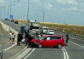 A virat la stânga peste linia continuă: Poliția Bihor arată cum s-a produs accidentul cu patru răniți de pe centura Sânmartin