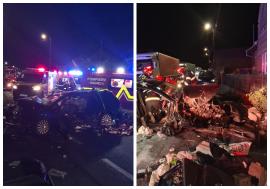 Accident pe DN 1, în Bihor: Un șofer a intrat cu mașina în poarta și gardul unor case. Pasagera, dusă la spital în stare gravă