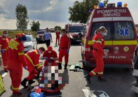 Accident pe DN 1, în Bihor. Impact între două motociclete și un camion, la Urvind