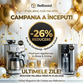 Start incendiar la ReBoxed Oradea. Multe produse au plecat deja spre casele orădenilor! Mai ai doar 5 zile să profiți de reducerea de 26%