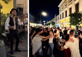 Show pe strada Vasile Alecsandri din Oradea: Cum s-a transformat pietonala într-un ring de joc popular (FOTO/VIDEO)