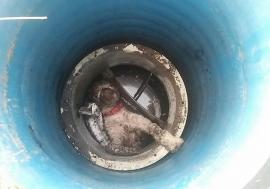 Cățel salvat de pompieri dintr-un canal lăsat descoperit, în Chistag (FOTO)