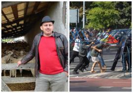 „Ciobanul Ionică” din Bihor, la protestul de la București: ce solicită oierii și de ce susține că fermierii n-au provocat violențele (FOTO)