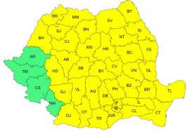 O nouă avertizare cod galben pentru tot Bihorul: vijelii, ploi torențiale și grindină