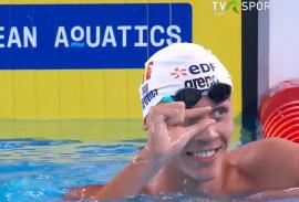 David Popovici, al treilea aur european consecutiv la 100 m liber. A stabilit un nou record al competiției (VIDEO)