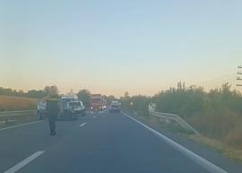 Accident pe DN 19, lângă Diosig, între un autoturism și o autoutilitară. Două persoane au ajuns la spital