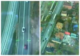 Un bihorean, surprins din elicopter făcând patru depășiri neregulamentare în Cluj. A rămas fără permis pentru 240 de zile (VIDEO)