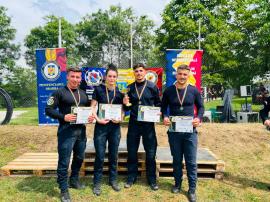 „The Iron Game” cu bihoreni învingători: jandarmii, polițiștii și angajații Penitenciarului Oradea care au urcat pe podium (FOTO)