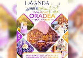 Lavanda Fest colorează în mov Piața Unirii din Oradea: kürtőskalács și limonadă cu lavandă, concerte și peste 40 de creatori români