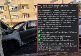 Cine a incendiat mașinile din Oradea? Proprietarii caută filmări care să ajute ancheta (VIDEO)