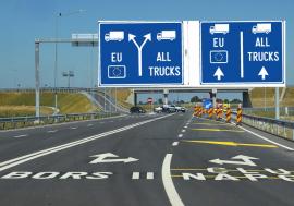 O bandă dedicată camioanelor înmatriculate în UE va fi deschisă la „cântarul” din Borș II