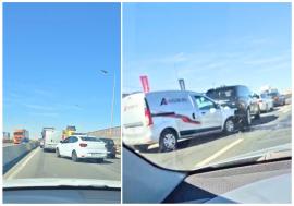 Accident cu patru mașini pe centura Oradea. Traficul este îngreunat (VIDEO)
