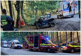 Tânăr de 27 de ani, mort într-o pădure din Bihor. Ar fi intrat cu motocicleta într-un copac, coborând o pantă abruptă