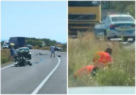 Cum s-a produs accidentul mortal de pe DN 1, lângă Oșorhei, cu o motocicletă și două mașini. Concluziile polițiștilor