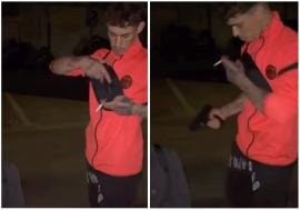 Incident brutal filmat în Oradea: Un tânăr a fost pus în genunchi și lovit sub amenințarea unei arme (VIDEO)
