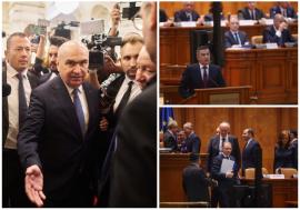 Discursuri dure la învestirea Guvernului Niculescu. Bolojan anunță votul PNL, dar atacă PSD: „Oamenii resping cutiile de pantofi ca instrument de guvernare” (FOTO)