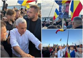 Călin Georgescu, baie de mulțime la piața de vechituri din Oradea: „Căline, Căline, poporul e cu tine!” (FOTO/VIDEO)