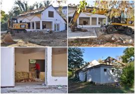 La pământ! Primăria Oradea demolează restaurantul Moroșanu din Parcul Bălcescu, cumpărat anul trecut cu 120.000 de euro (FOTO)