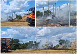 Scânteile produse de un ferăstrău au provocat un incendiu într-un sat din Bihor