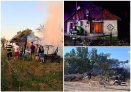 Peste 20 de misiuni pentru pompierii din Bihor, în weekend: Au salvat o femeie de 80 de ani, căzută în casă, și au stins 11 incendii de vegetație (FOTO)