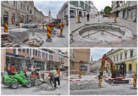 Reabilitarea pietonalei Republicii din Oradea a intrat în linie dreaptă. Se lucrează pe tronsonul dintre străzile Aurel Lazăr şi Iosif Vulcan (FOTO)