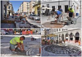 Au mai rămas fântânile. Reabilitarea pietonalei Republicii din Oradea s-ar putea încheia până pe 1 octombrie (FOTO)