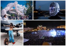 Mega-sărbătoare în Oradea! Concerte cu invitați celebri, video mapping pe Palatul Vulturul Negru, artiști stradali și instalații luminoase. Programul complet (VIDEO)