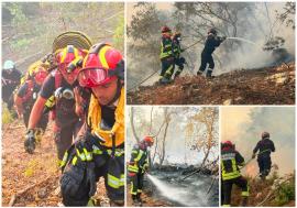 Pompieri din Bihor, trimiși să lupte cu incendiile devastatoare din Franța. Mesajul lui Emmanuel Macron (VIDEO)