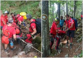 Turistă din Polonia, salvată de Salvamont Bihor după ce s-a accidentat în zona Avenului Borțig (FOTO)
