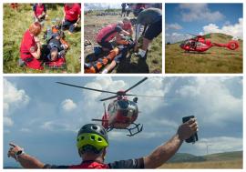 Copil de 12 ani, rănit într-un accident de ciclism montan lângă Vârful Bihorul Mare. A fost preluat cu elicopterul SMURD (FOTO)