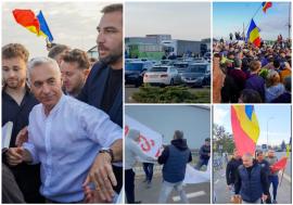 Susținătorii lui Georgescu au atacat protestatari pro-UE la Oradea. Mulți dintre fanii fostului candidat au ajuns în piața de vechituri cu autocare din alte județe (FOTO/VIDEO)