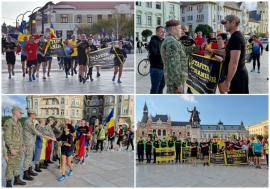 Ștafeta Veteranilor Invictus a ajuns la Oradea, după 120 de kilometri de la Arad. Sâmbătă pornește spre Carei (FOTO/VIDEO)