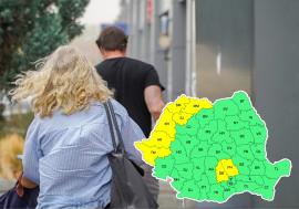 Cod galben de furtuni în Bihor. ANM: vijelii cu rafale de până la 70 km/h, ploi torențiale și grindină