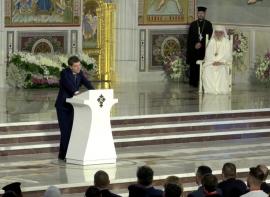 Nicușor Dan, discurs despre „farisei” și „naționalismul sănătos”, la Catedrala Mântuirii Neamului (VIDEO)