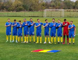 Naţionala de fotbal a notarilor din România a jucat la Sânmartin cu campioana mondială, Italia (FOTO)