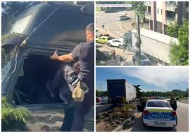 Șoferul de TIR din Oradea care a lovit 10 mașini în Constanța ar fi făcut o criză de diabet la volan. Polițist local anchetat după ce l-ar fi bătut