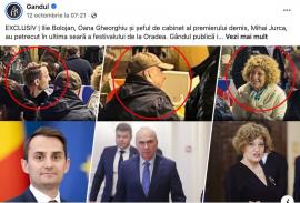 „Da, am fost la Oradea”. Oana Gheorghiu reacționează la imaginile cu ea și Ilie Bolojan la FestiFall