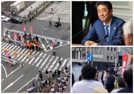 Fostul premier al Japoniei a fost împușcat în timpul unui discurs electoral. Momentul atacului (VIDEO)